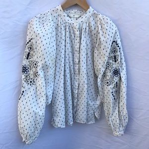 CLEAROUT 🌙 H&M L.O.G.G. Embroidered Blouse
